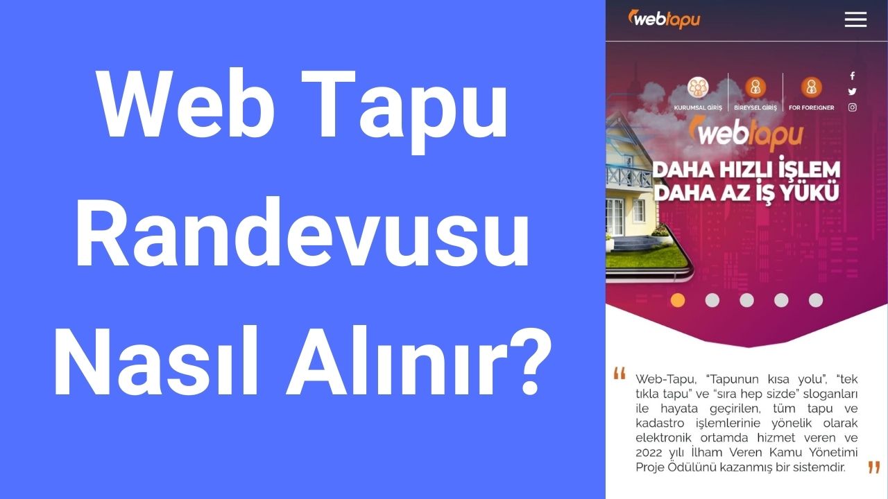 E devletten web Tapu Randevusu Nasıl Alınır?