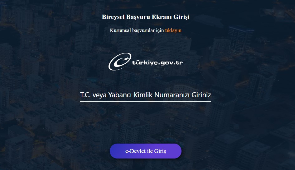 tapu satış başvuru e-devlet giriş