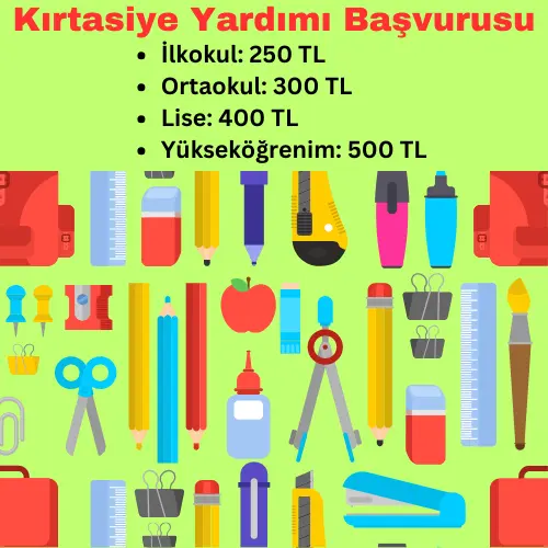 KIRTASİYE YARDIMI BAŞVURUSU NASIL YAPILIR