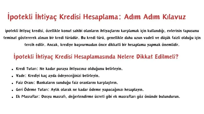 İpotekli Taksitli Kredi