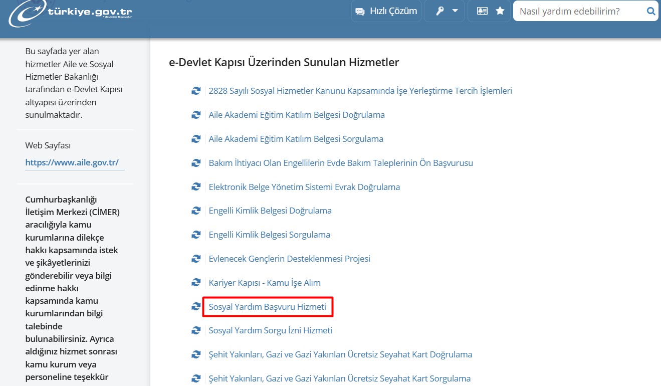 7200 sosyal yardım başvurusu